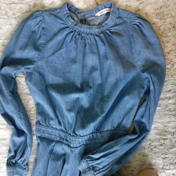 slim fit dress slacks Denim Belted Midi Dress S main image 0